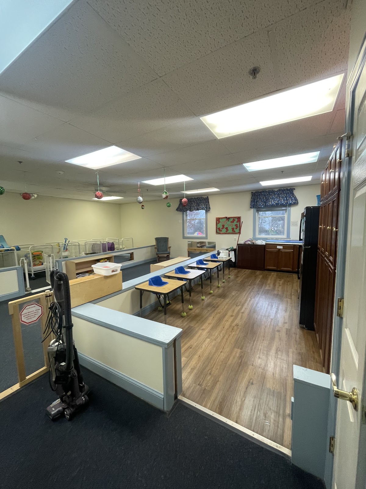 Repainted daycare classroom interior